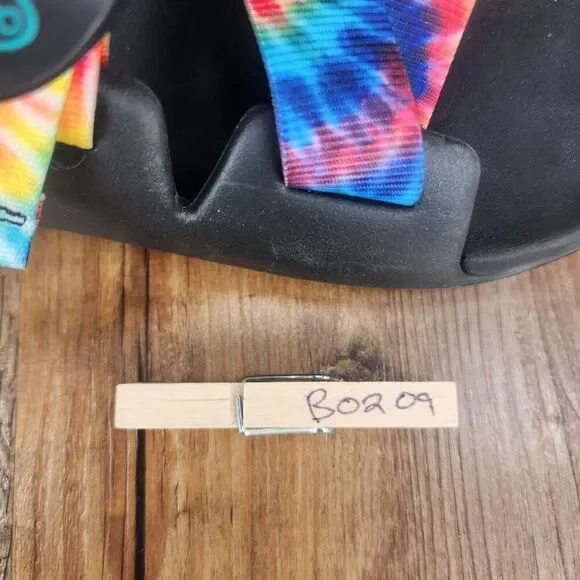 Chaco Chillos Slides Sandals Mens Sz 12 Black Tie Dye Hippie Beach Sun JCH108033 - Picture 12 of 12